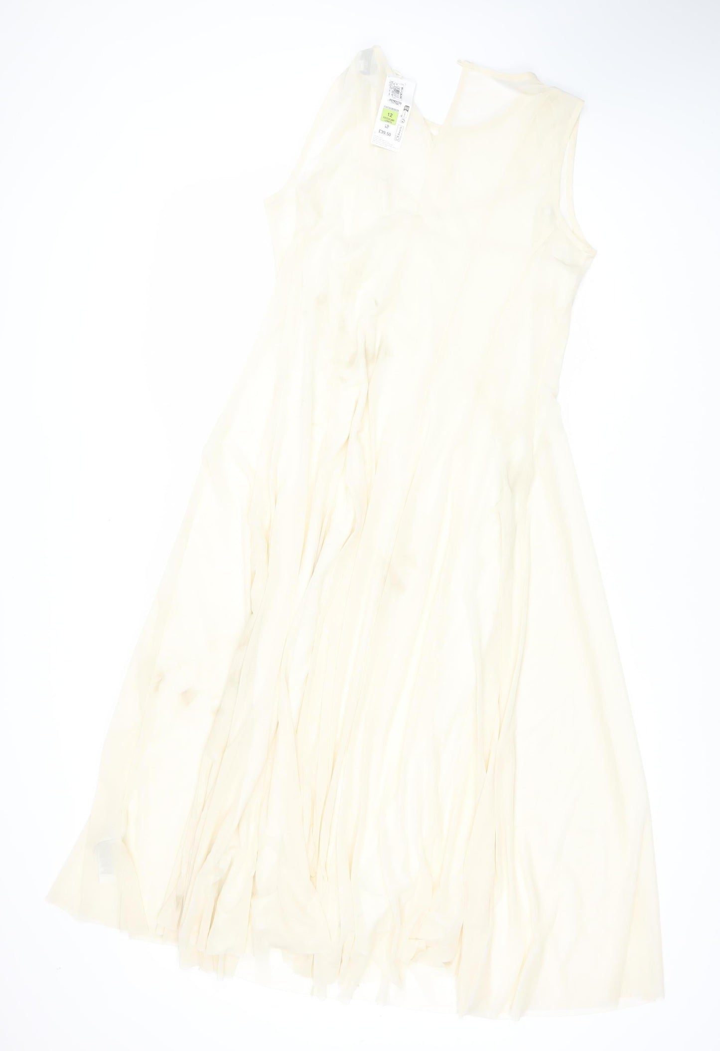 Marks and Spencer Women's Ivory Dress, Size 12, Sleeveless