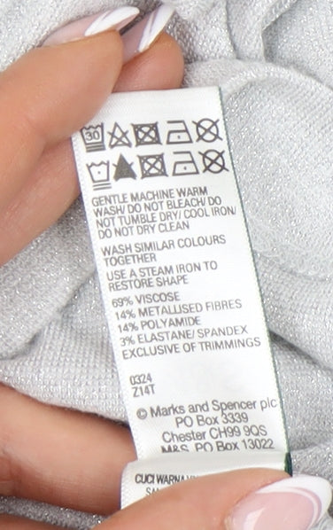 Marks and Spencer Women's Grey Sleeveless Top UK 10