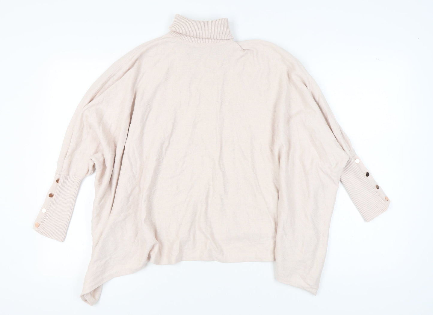 Ted Baker Women's Beige High Neck Cape Jumper M