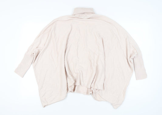 Ted Baker Women's Beige High Neck Cape Jumper M