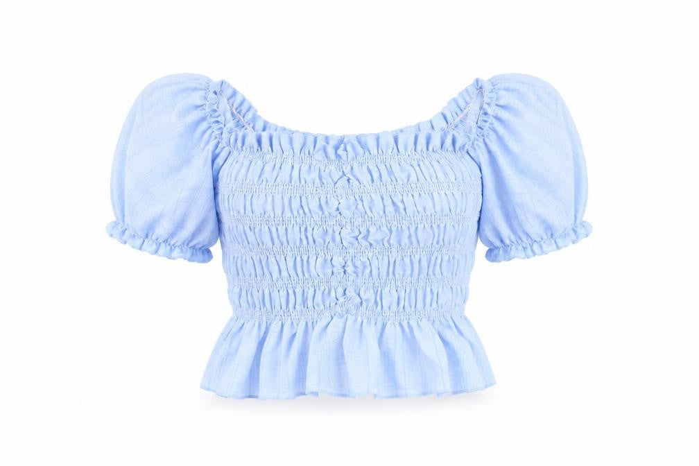 Pink Vanilla Women's Blue Off Shoulder Top M
