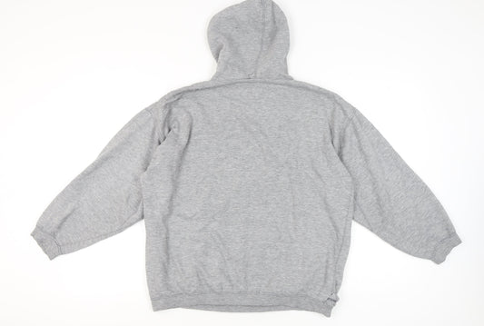 Donnay Men's Grey Pullover Hoodie with Logo