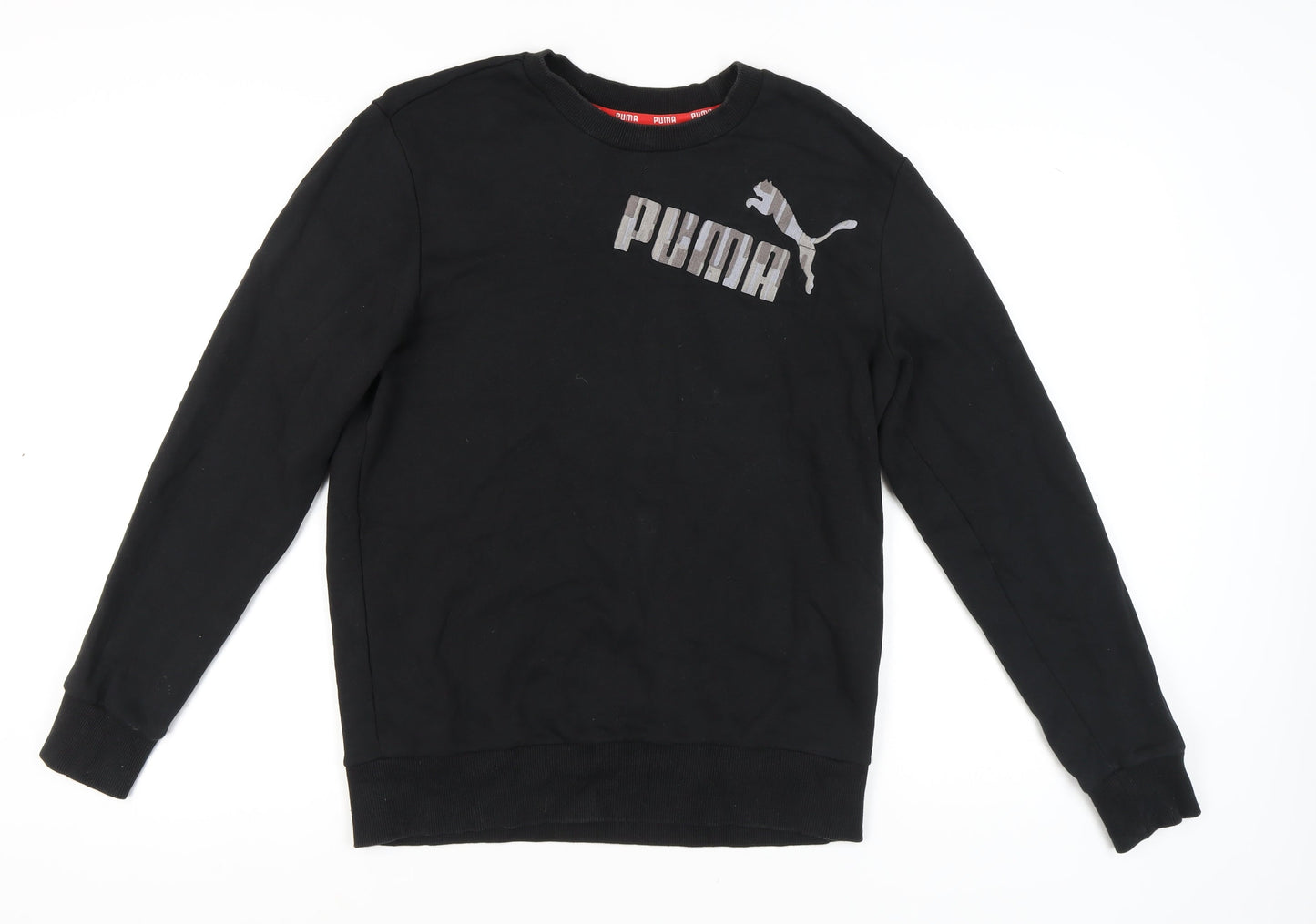 Puma Men's Black Graphic Pullover Sweatshirt M