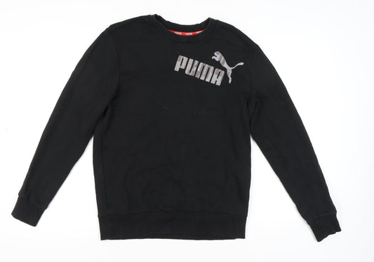 Puma Men's Black Graphic Pullover Sweatshirt M