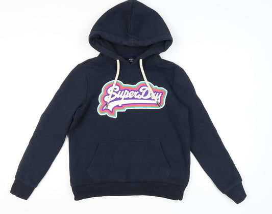 Superdry Women's Blue Pullover Hoodie - Size 12