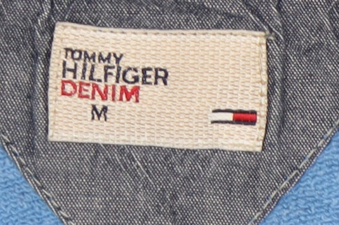 Tommy Hilfiger Men's Blue Hoodie, Medium, Logo Graphic