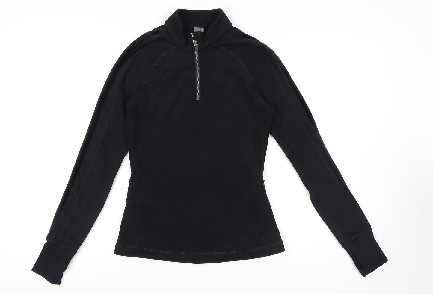 Sweaty Betty Women's Black S Slim Fit 1/2 Zip Sweatshirt