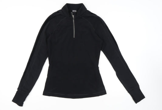 Sweaty Betty Women's Black S Slim Fit 1/2 Zip Sweatshirt