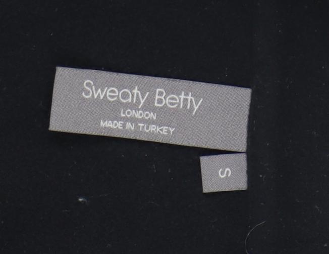 Sweaty Betty Women's Black S Slim Fit 1/2 Zip Sweatshirt