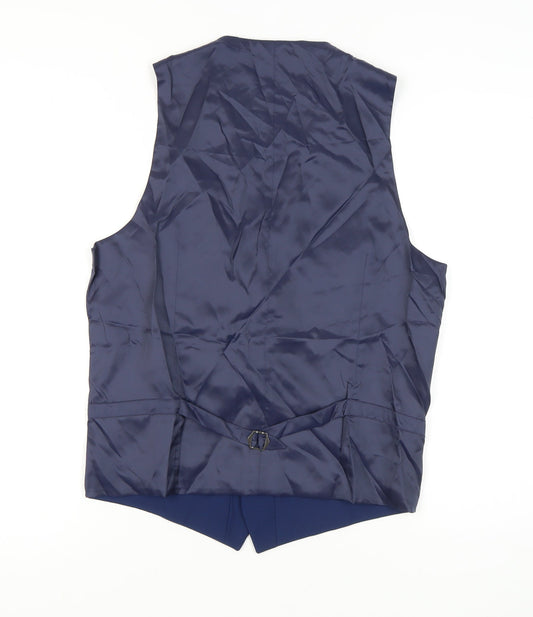 Marks & Spencer Men's Blue Suit Waistcoat Formal 38-40L