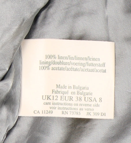 Laura Ashley Women's Blue Linen Blazer Size 12