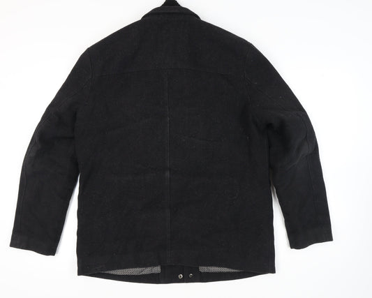 Next Men's Black Wool Jacket Size L