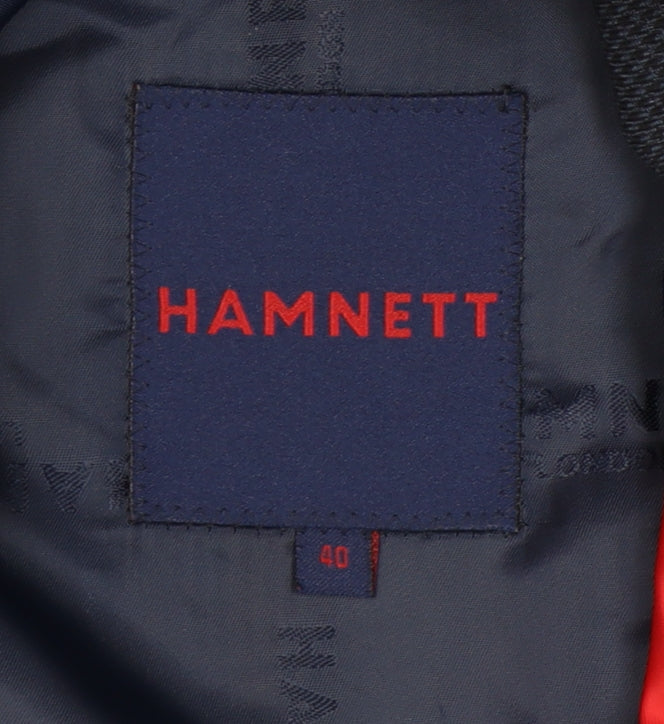 Hamnett Men's Blue Blazer, Size 40, Two-Button