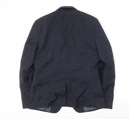 Burton Menswear London Men's Blue Jacket 42 Skinny Fit
