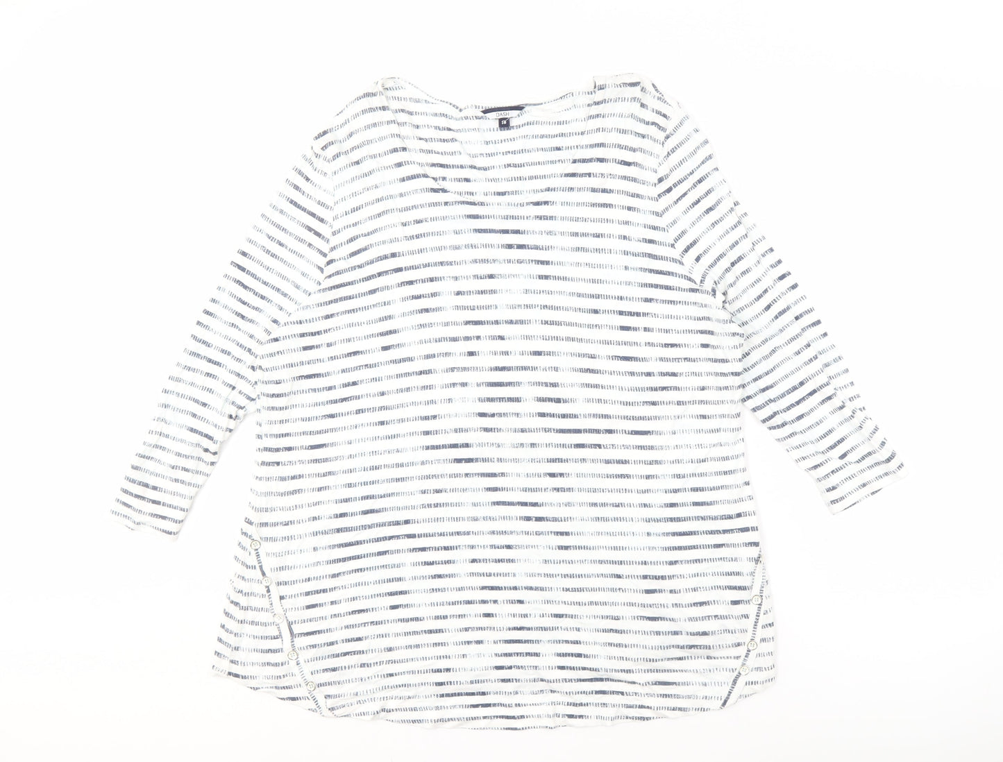Dash Women’s White Striped T-Shirt Size 18