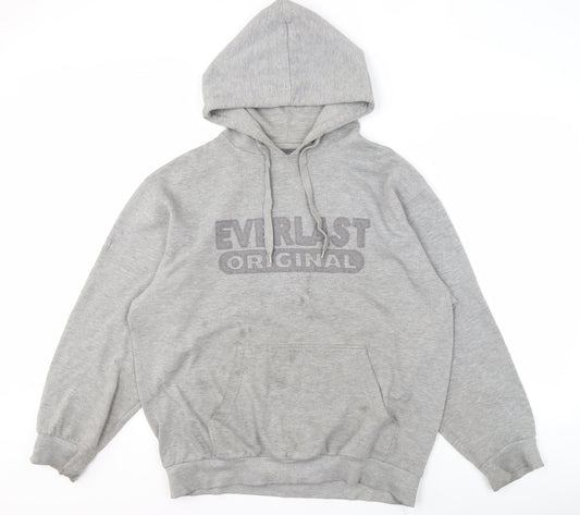Everlast Men's Grey Pullover Hoodie L
