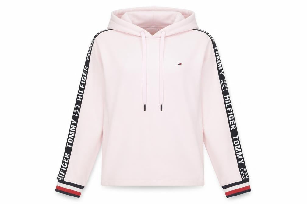 Womens UK XS Regular Tommy Hilfiger Pink Pullover Hoodie