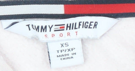 Tommy Hilfiger Women’s XS Pink Logo Pullover Hoodie