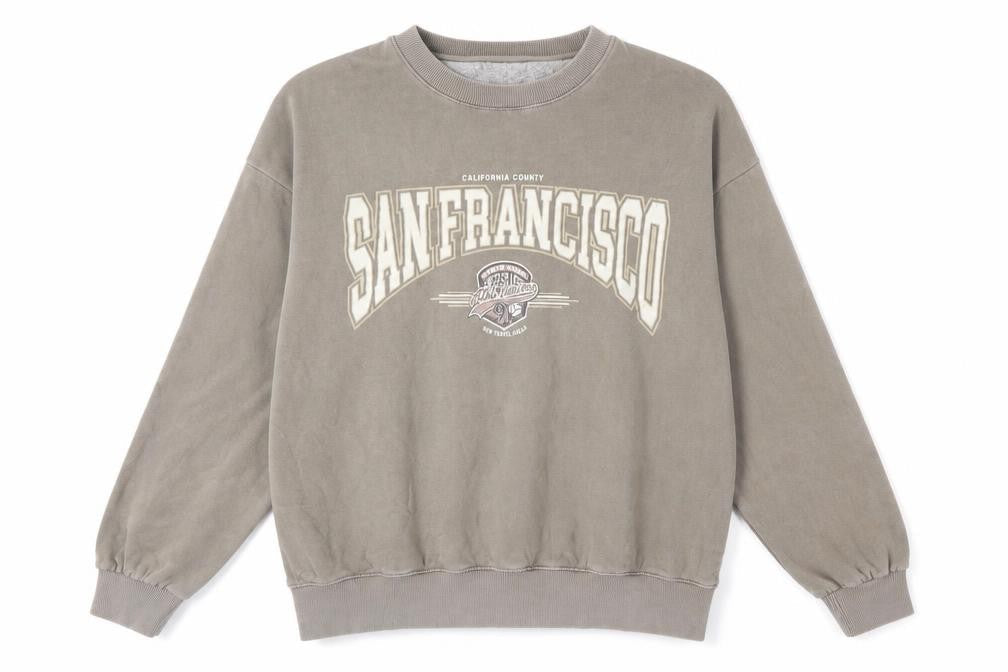 Pull & Bear Men's Brown Logo Pullover Sweatshirt L
