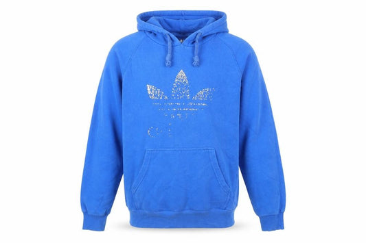 Mens UK L Regular adidas Blue Pullover Hoodie