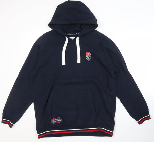 England Rugby Men's Blue L Pullover Hoodie