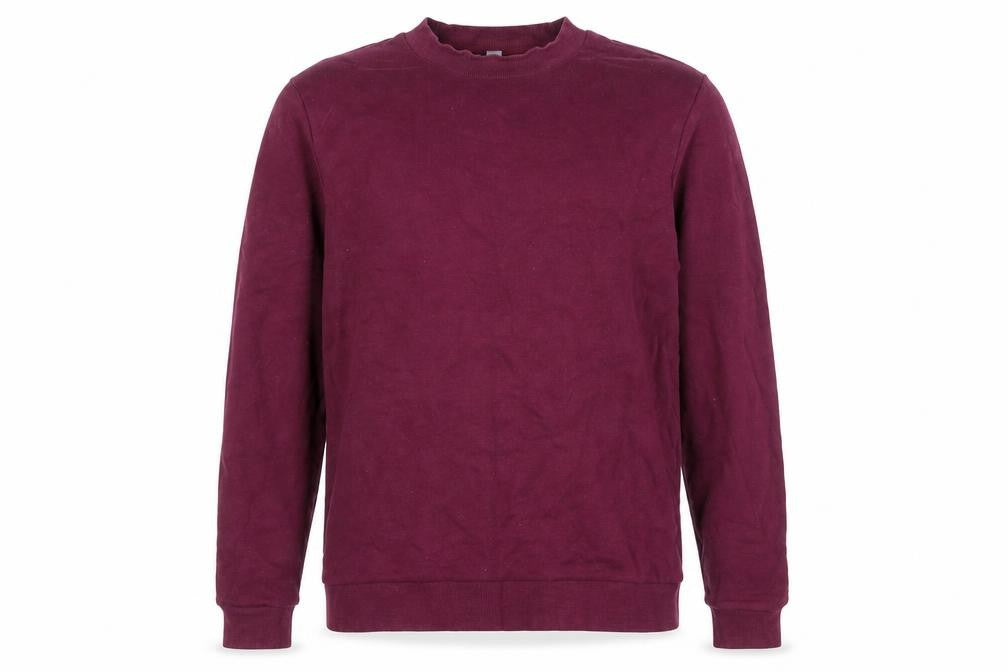 Front view of COS Men's Red XL Cotton Pullover Sweatshirt
