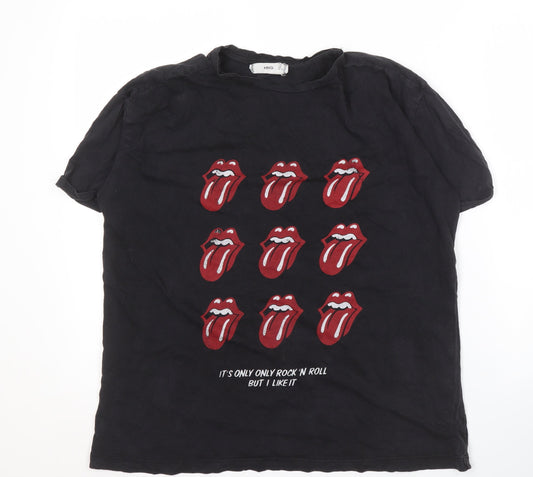 MNG Men's Black XS Rock Graphic T-Shirt