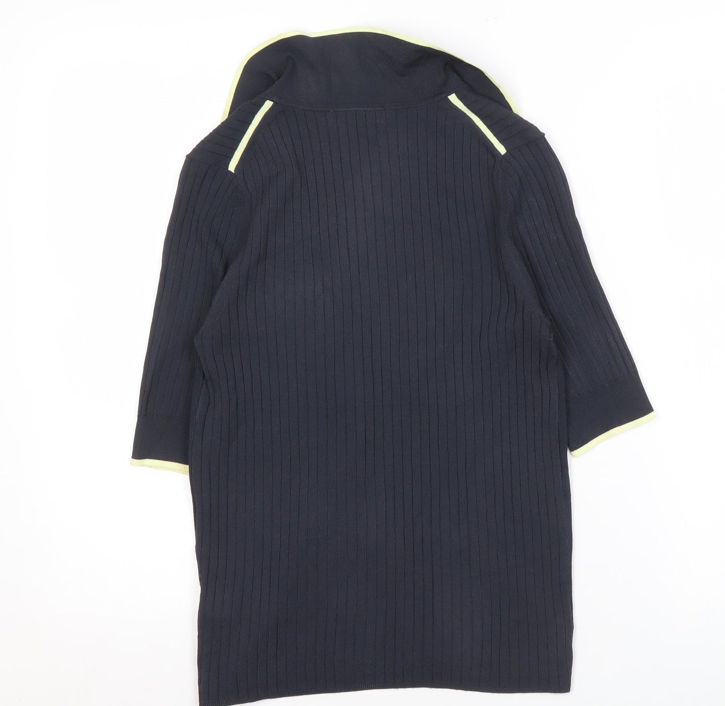 Marks and Spencer Women's Black Polo Top - Size 10