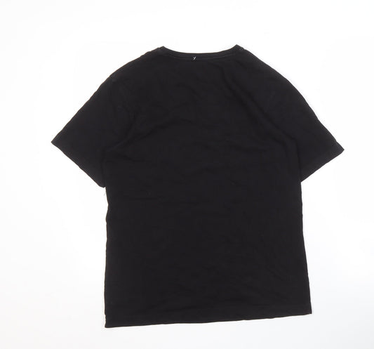 Billabong Unisex Black T-Shirt Size 14 Lightweight Casual