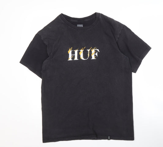 HUF Men's Black M Graphic Print T-Shirt