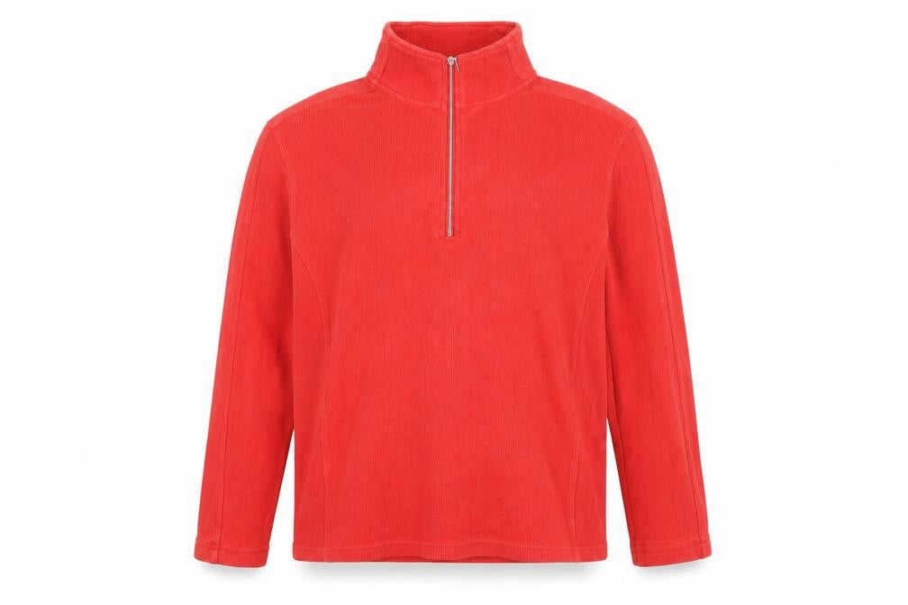 Orvis Men's Red 1/4 Zip Sweatshirt, Size S, Cotton, Embroidered