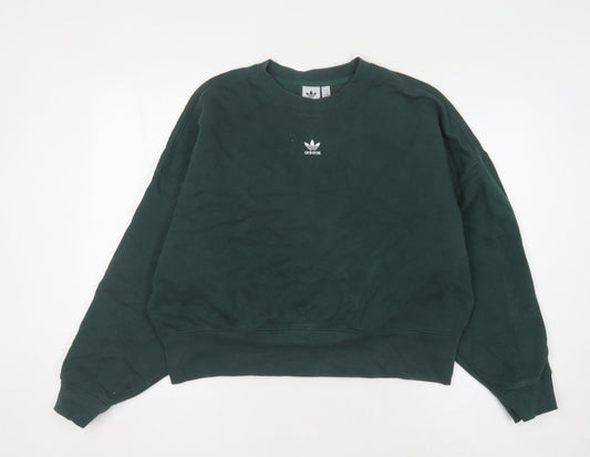 Adidas Women's Green Pullover Sweatshirt M