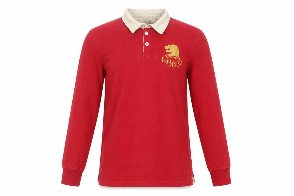 Jack Wills Men's Red Polo M Long Sleeve Embroidered