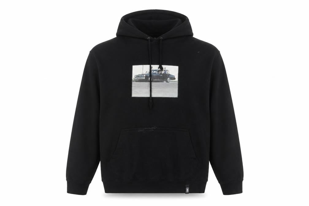 Men's Black Cotton Pullover Hoodie M