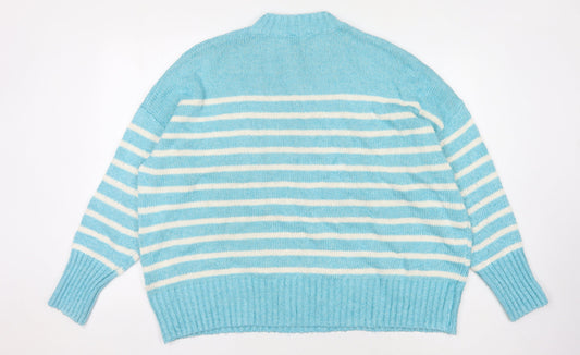 Joules Women's Blue Striped Pullover 18
