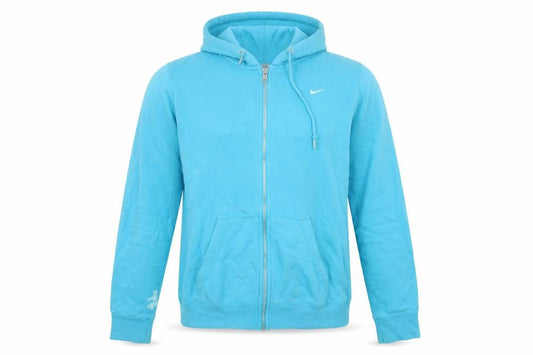 Womens UK L Regular Nike Blue Full Zip Hoodie