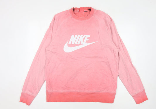 Nike Women's Pink Pullover Sweatshirt L