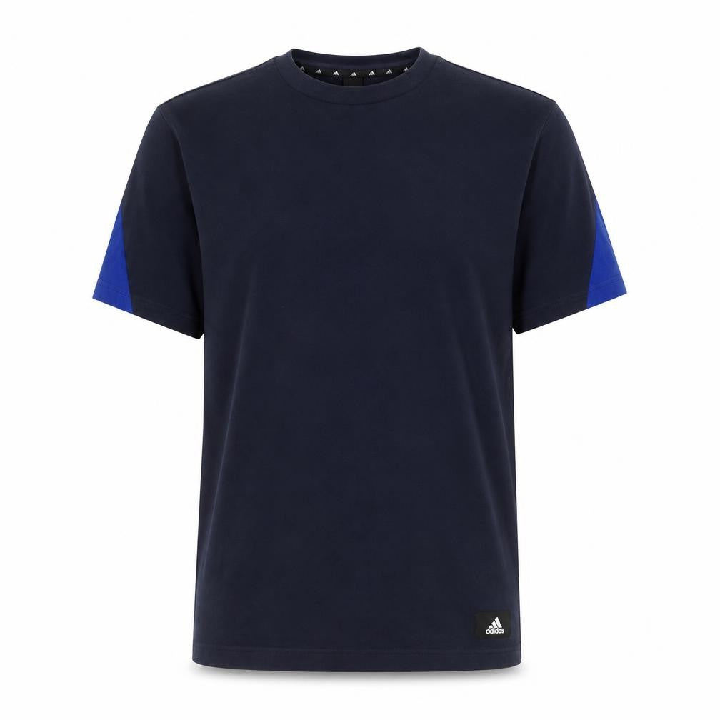 Mens UK Size M adidas Blue  Cotton Blend T-Shirt
