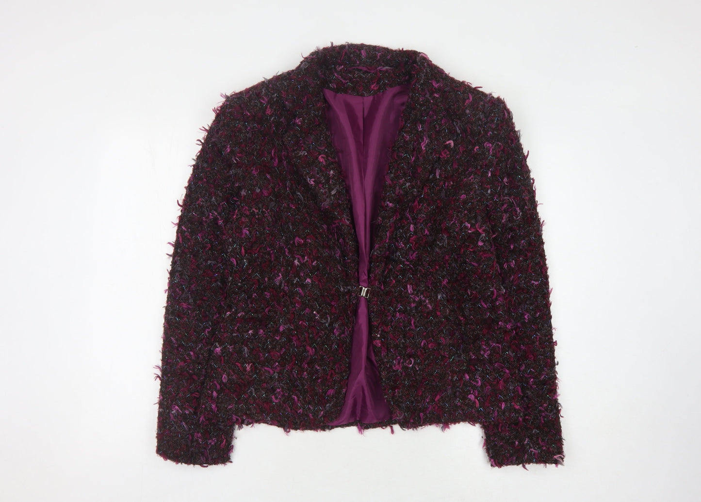 Studio by Slimma Women's Multicoloured Bouclé Blazer, Size 16