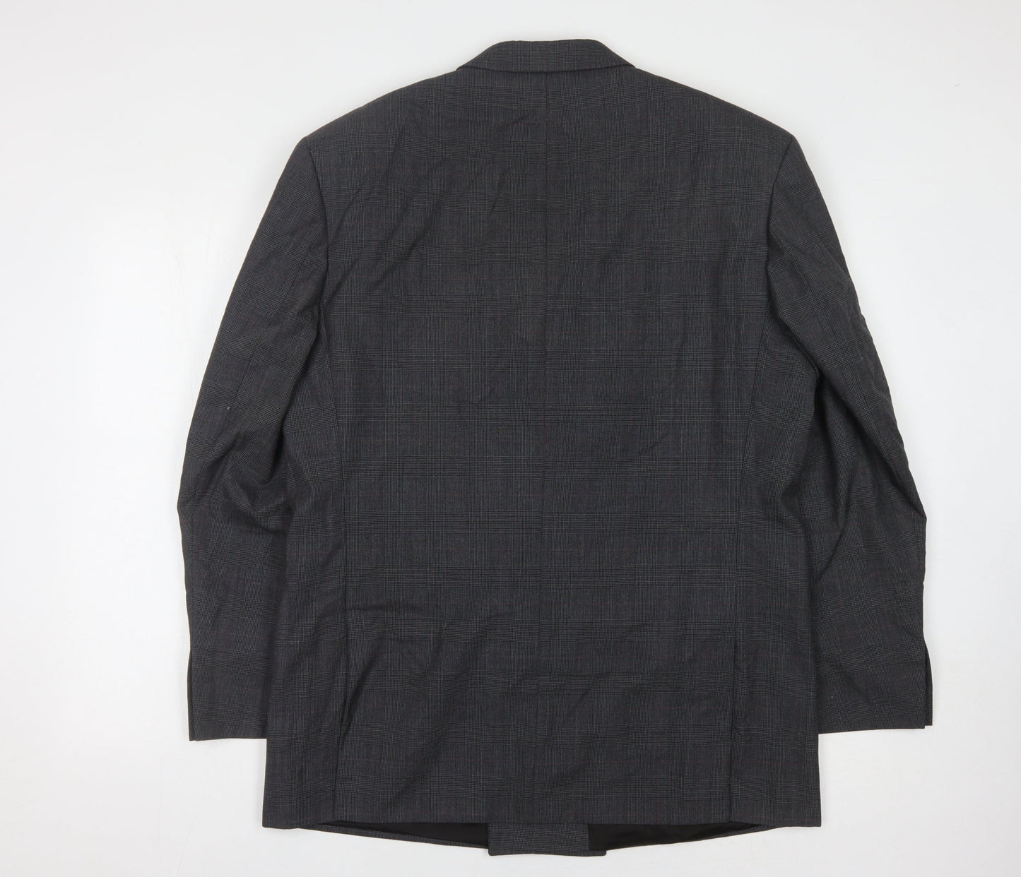 John Foster Men's Grey Double-Breasted Blazer