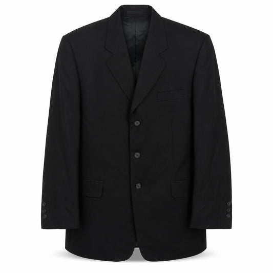Mens 40 Chest Regular The Daniel James Collection Black Three-Button Suit Jacket