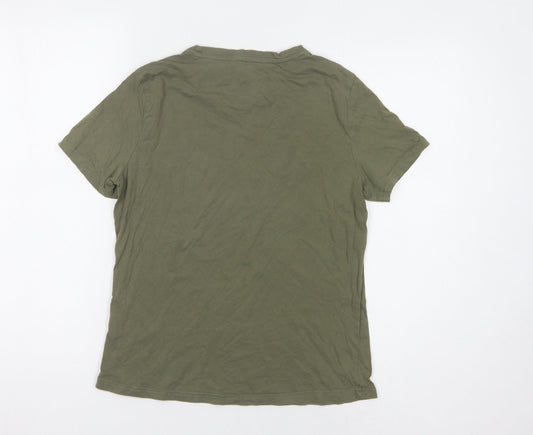 Animal Women's Green Basic Crew Neck T-Shirt Size 8