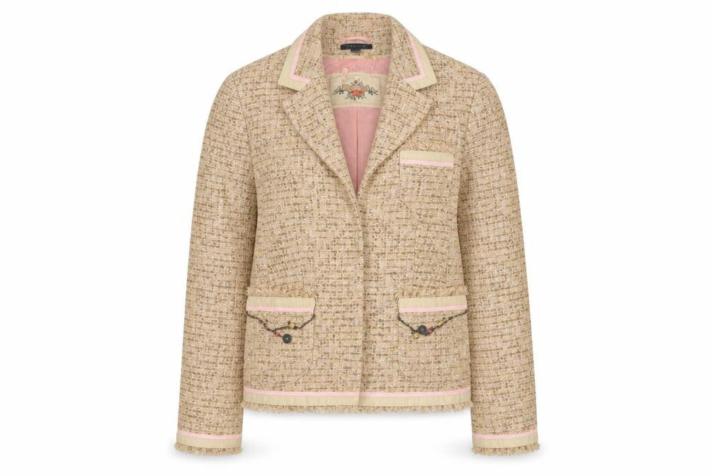 Kapalua Women's Beige Bouclé Blazer Size 16