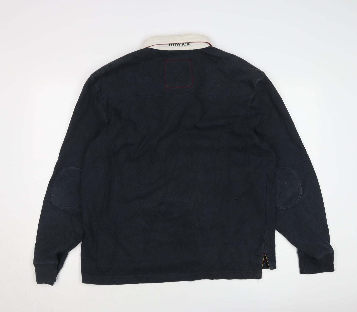 Howick Men's Blue Henley Sweatshirt, Size L