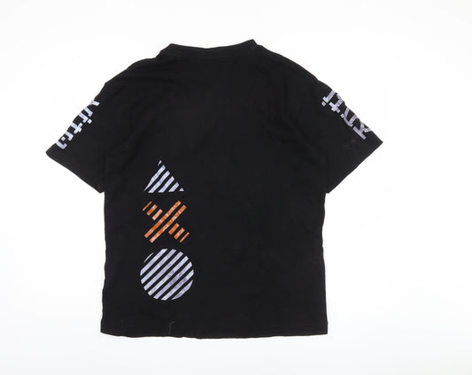 Breakbounce Men's Black Graphic Cotton T-Shirt, Size S