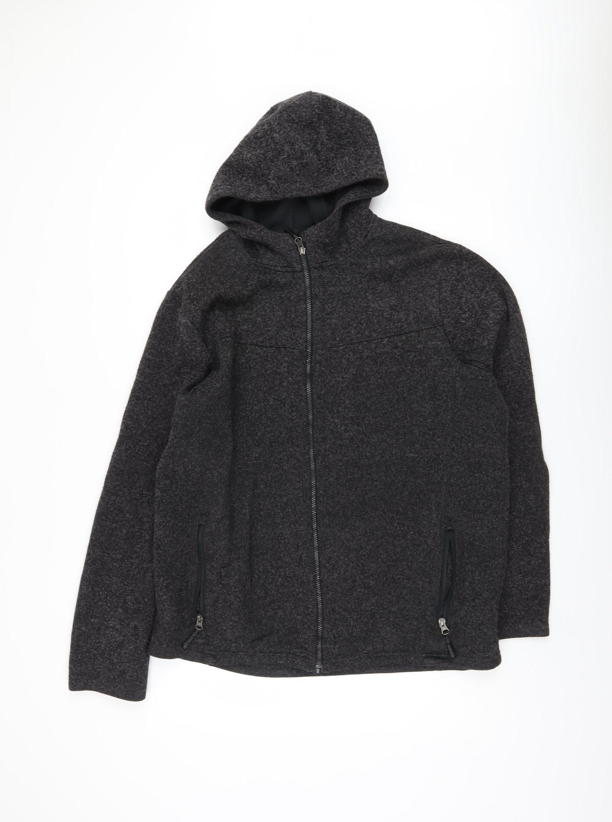 Crivit Men's Grey Hooded Jacket XL Full Zip Casual