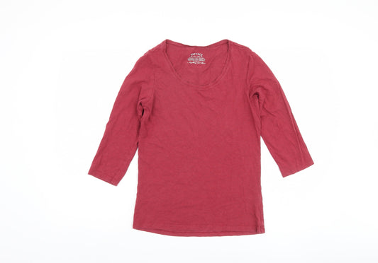 FatFace Women's Red Basic 3/4 Sleeve T-Shirt Size 10