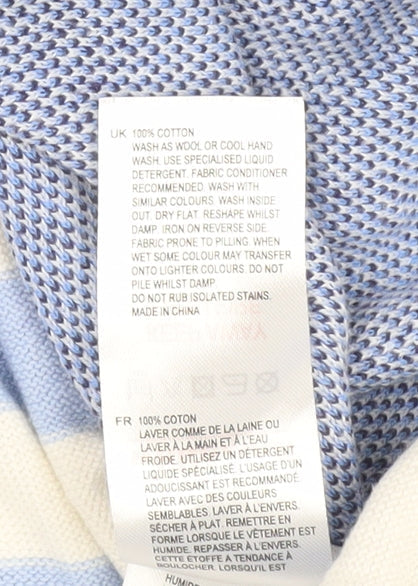 White Stuff Women's Blue Pullover Jumper, Size 14, Art Theme