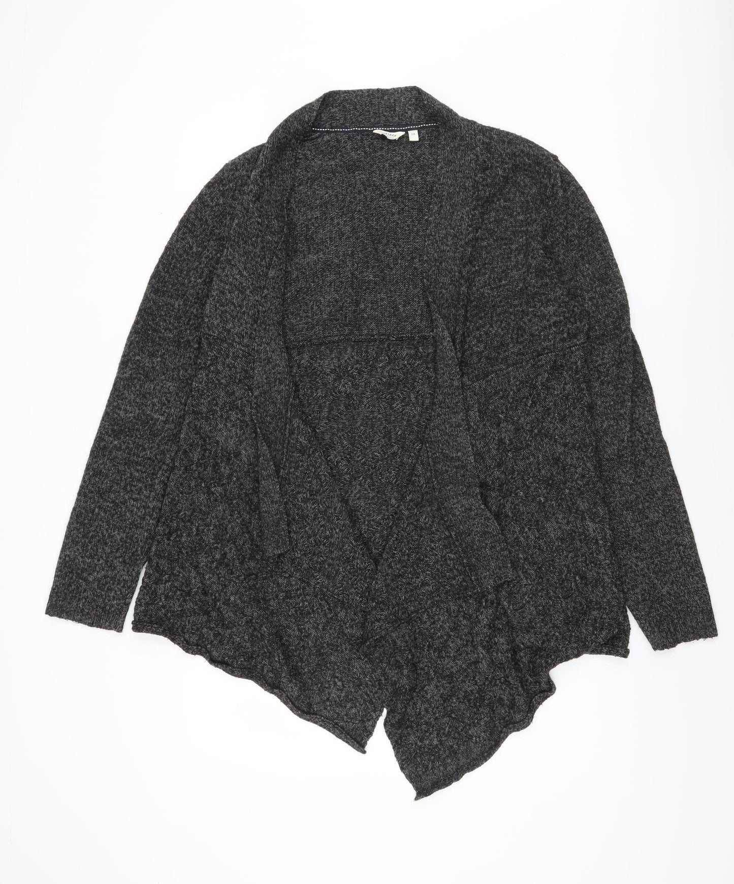 Fat Face Women's Grey Open Front Cardigan Size 18 Acrylic Knit