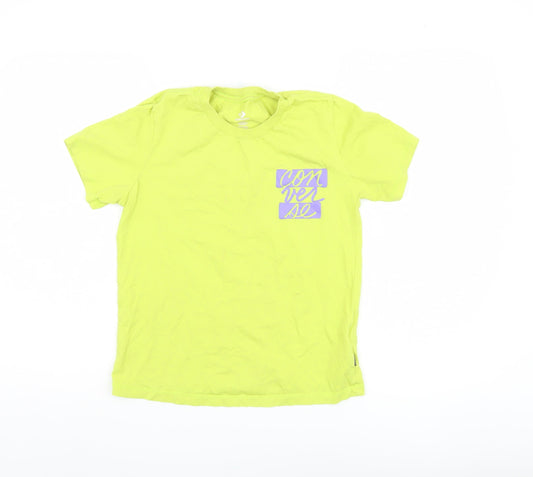 Converse Boys Green T-Shirt Size S Casual Crew Neck